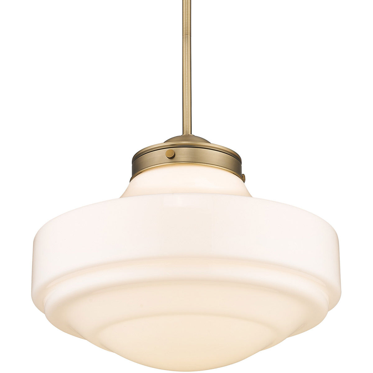 Antique brass and glass pendant light discount
